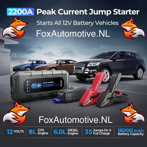 TOPDON V2200Plus – Starthulp + 12V batterijtester in één
