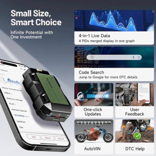 Topdon TopScan Moto – Professionele Motor Diagnose via je Smartphone!