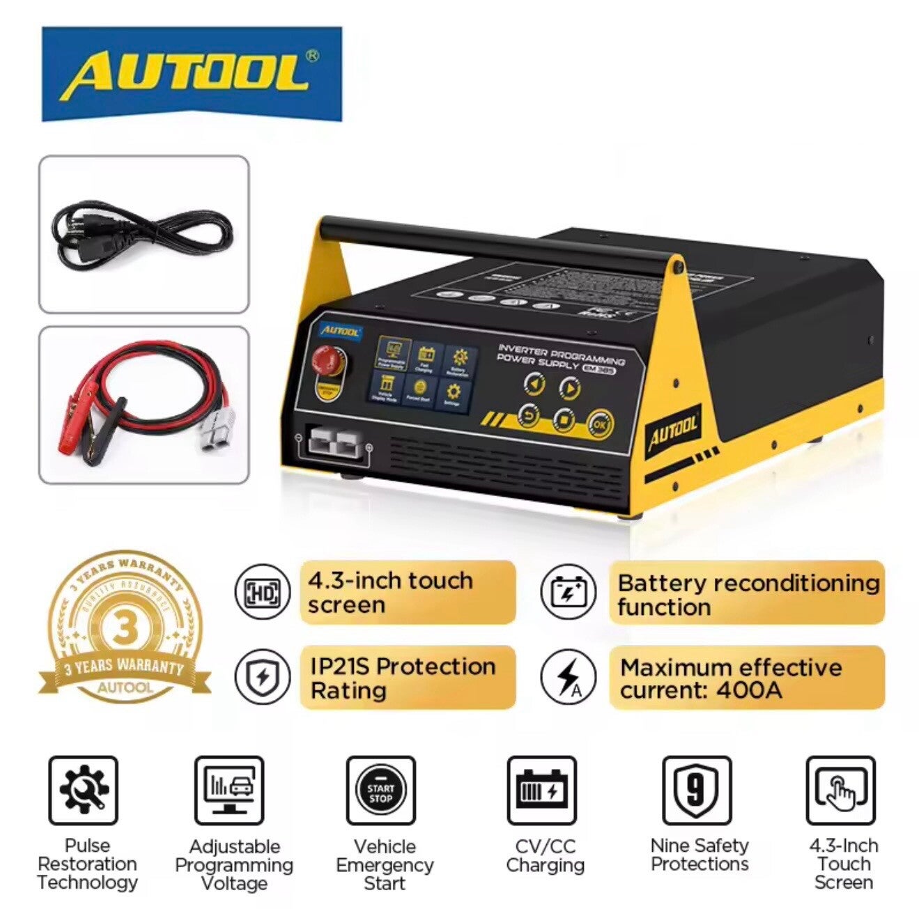 AUTOOL EM385 Professionele Automotive Circuit stabiele voeding