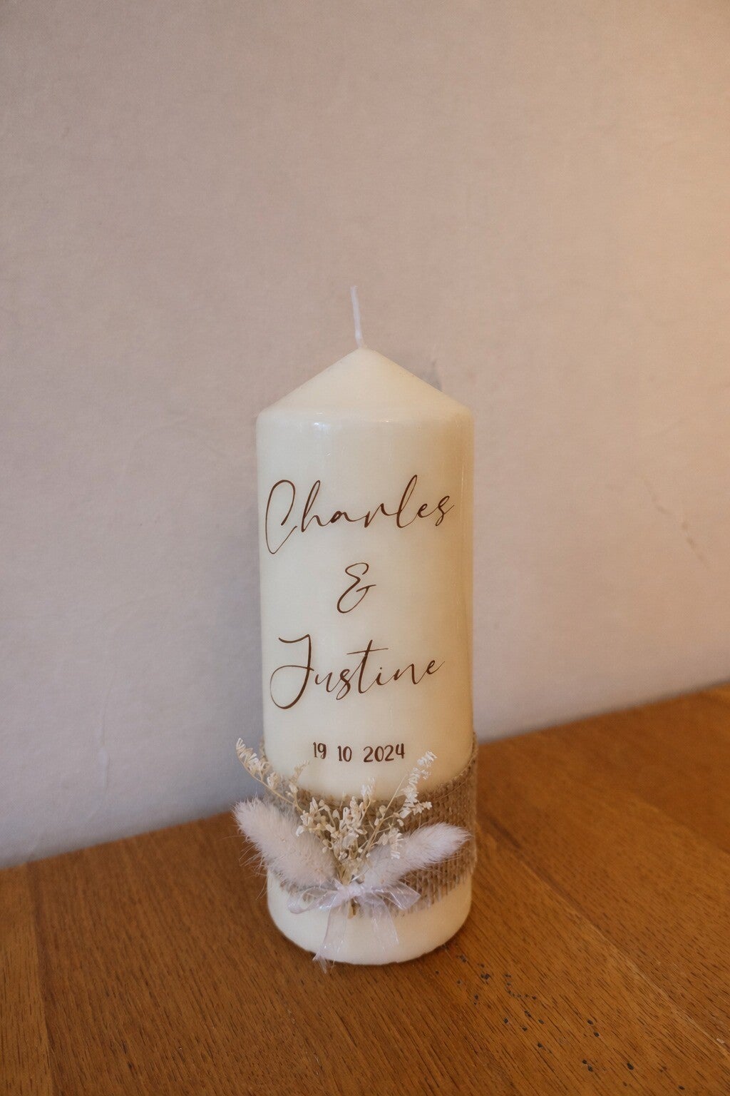 Bougie personnalisée