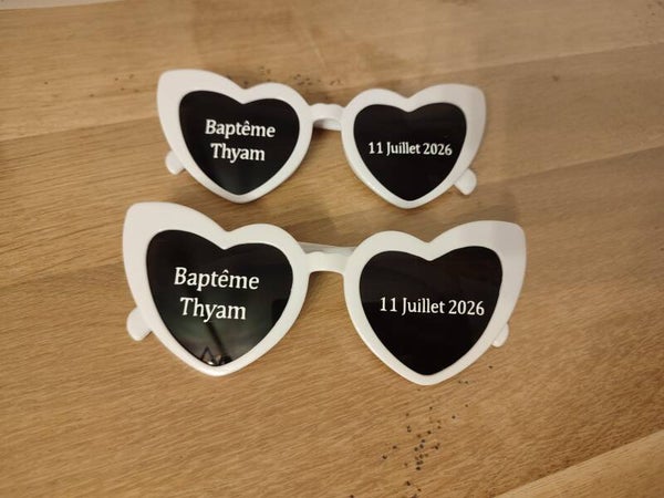 Lunettes cœur personnalisées