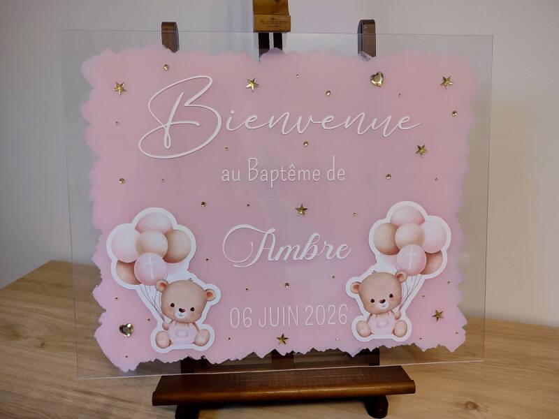 Panneau de bienvenue baptême
