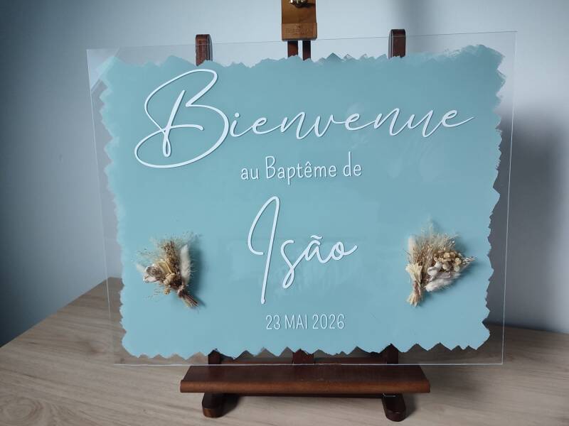 Panneau de bienvenue baptême