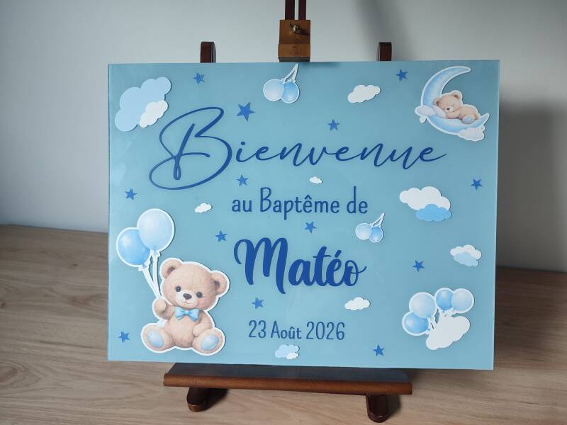 Panneau de bienvenue baptême