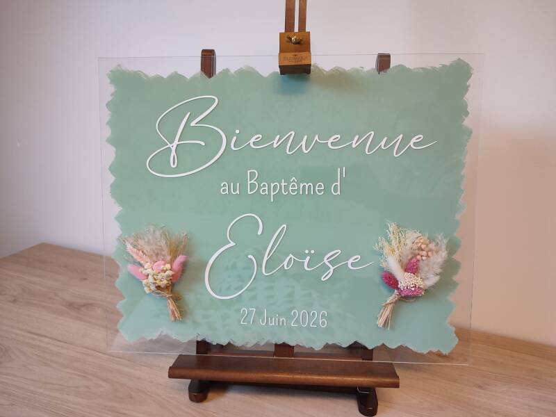 Panneau de bienvenue baptême