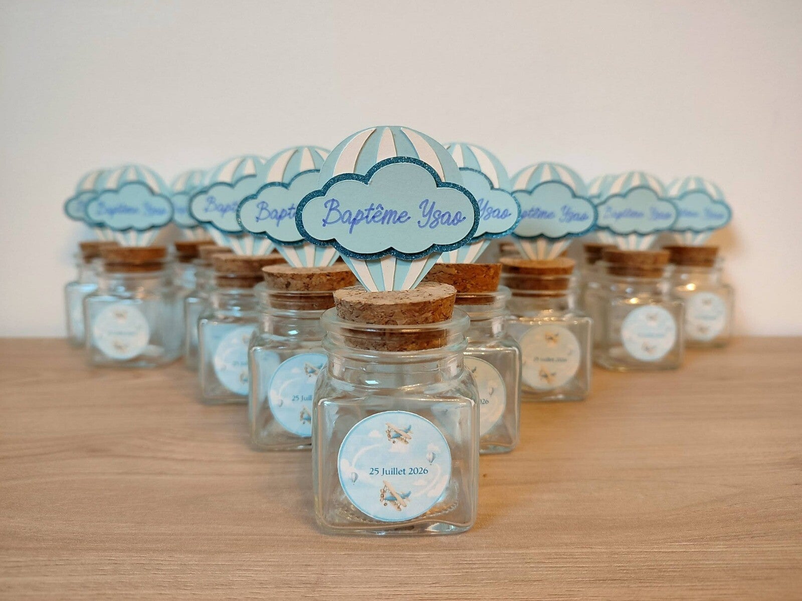Pots à dragées en verre