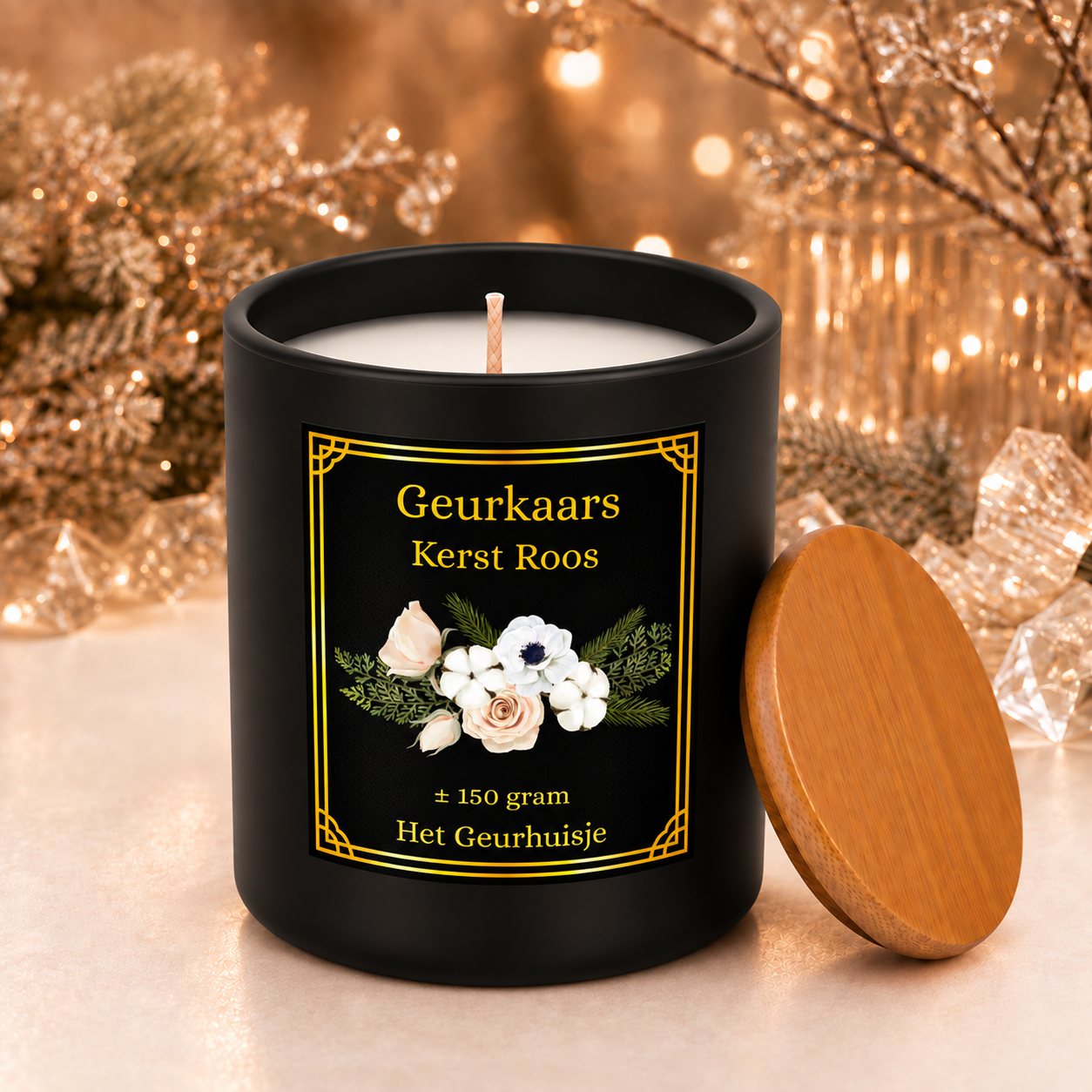 Luxe Geurkaars - Kerst Roos