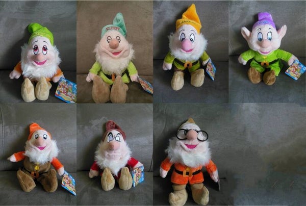 Snow White Complete Set Of 7 Plush Dwarfs