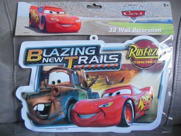 Cars Blazing New Trails 3D Wall Decoration