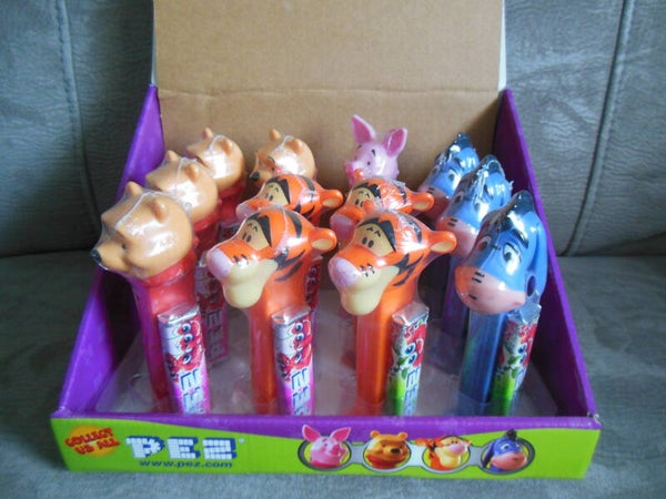 Winnie The Pooh 12 x Dispensers & Display Store Box Pez