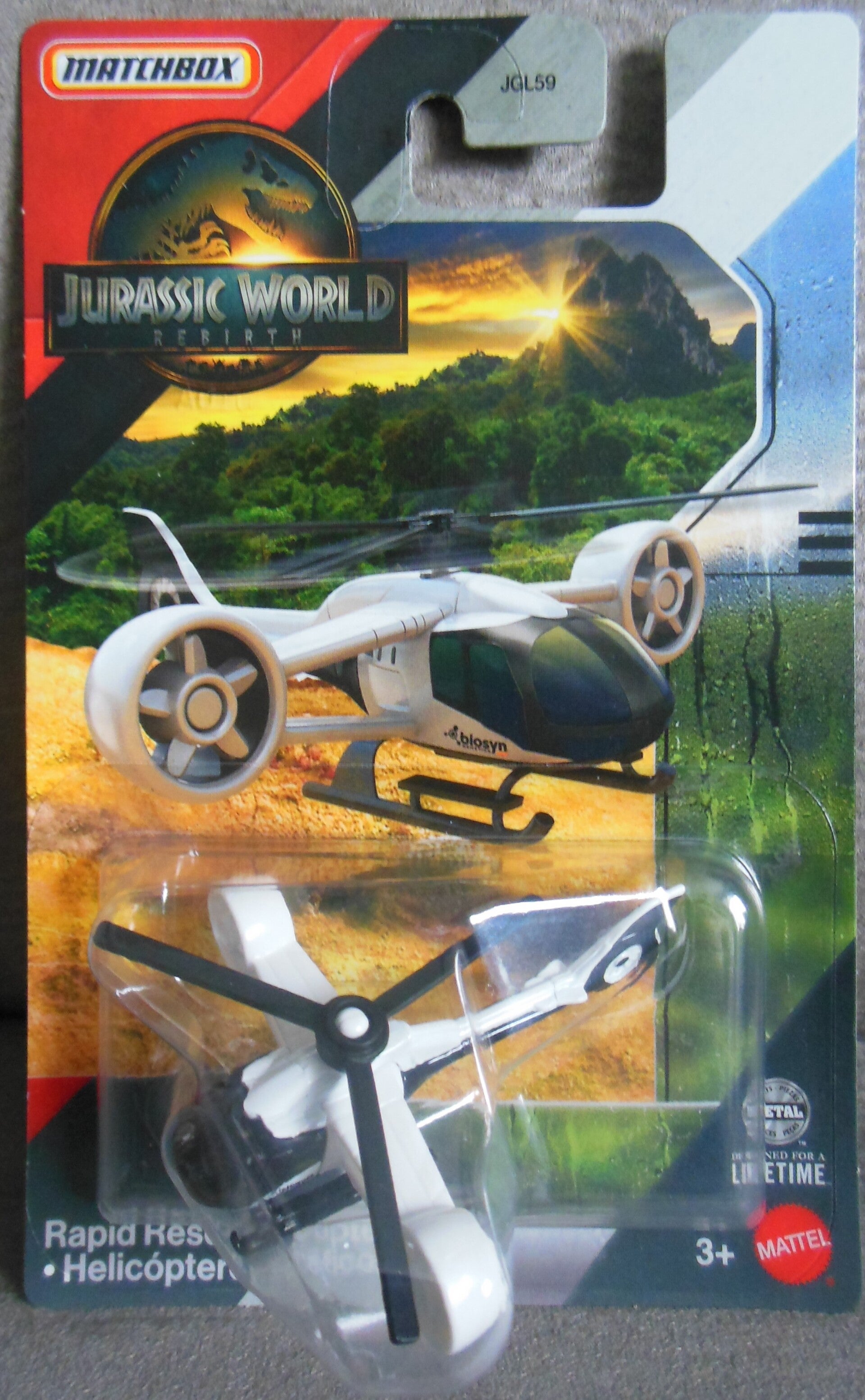 Jurassic World Rapid Rescue Copter Matchbox
