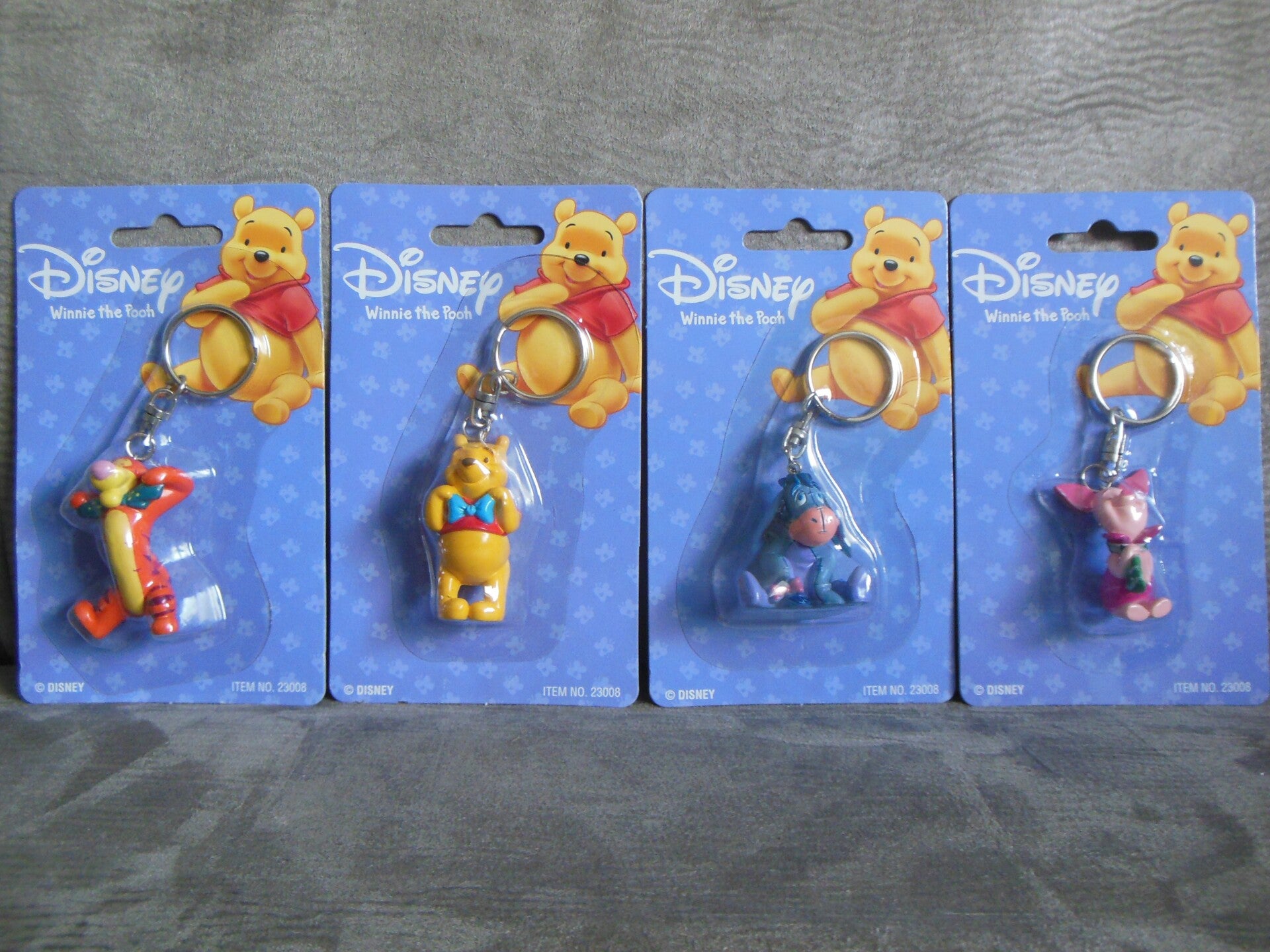 Winnie The Pooh 4 Keychains Piglet Winnie Tigger & Eeyore