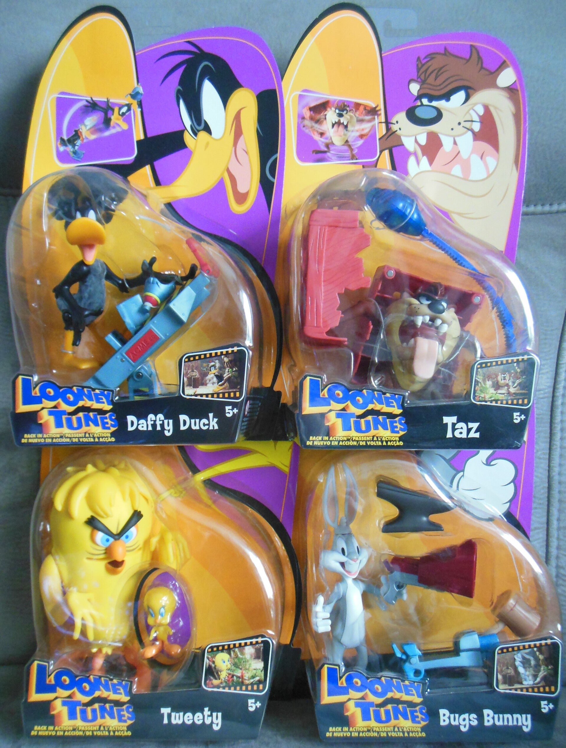 Looney Tunes Back In Action Complete Set Of 4 Action Figures