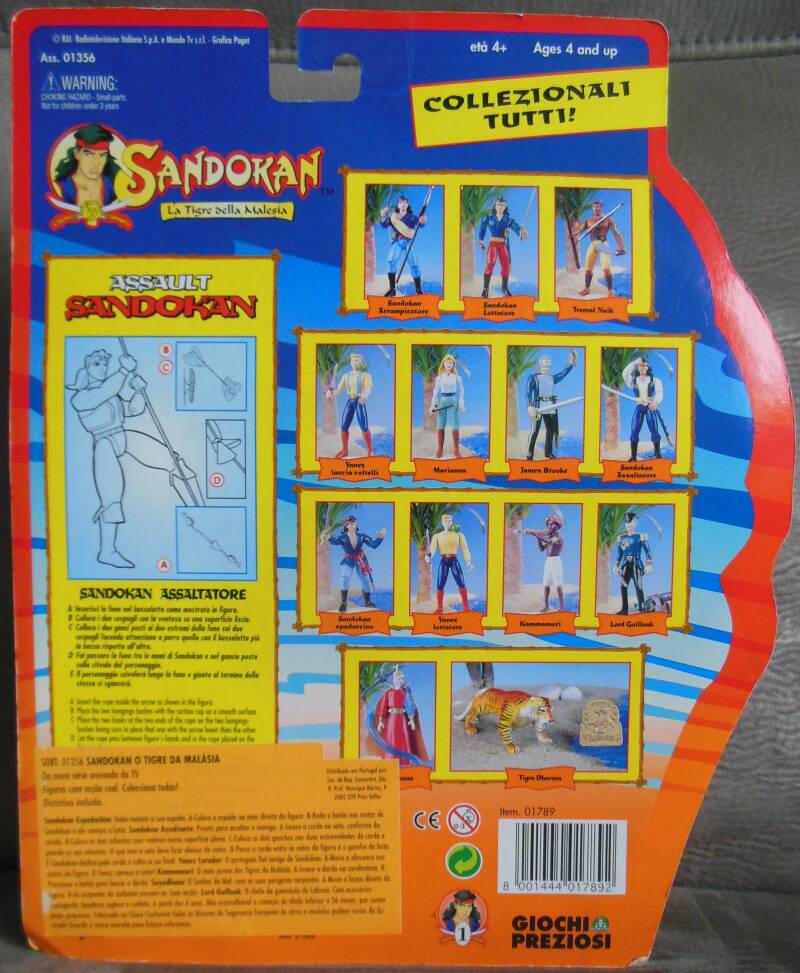 Figurine Vintage PVC Sandokan N°1 - Dessin Animé - Marque Schleich - Occasion