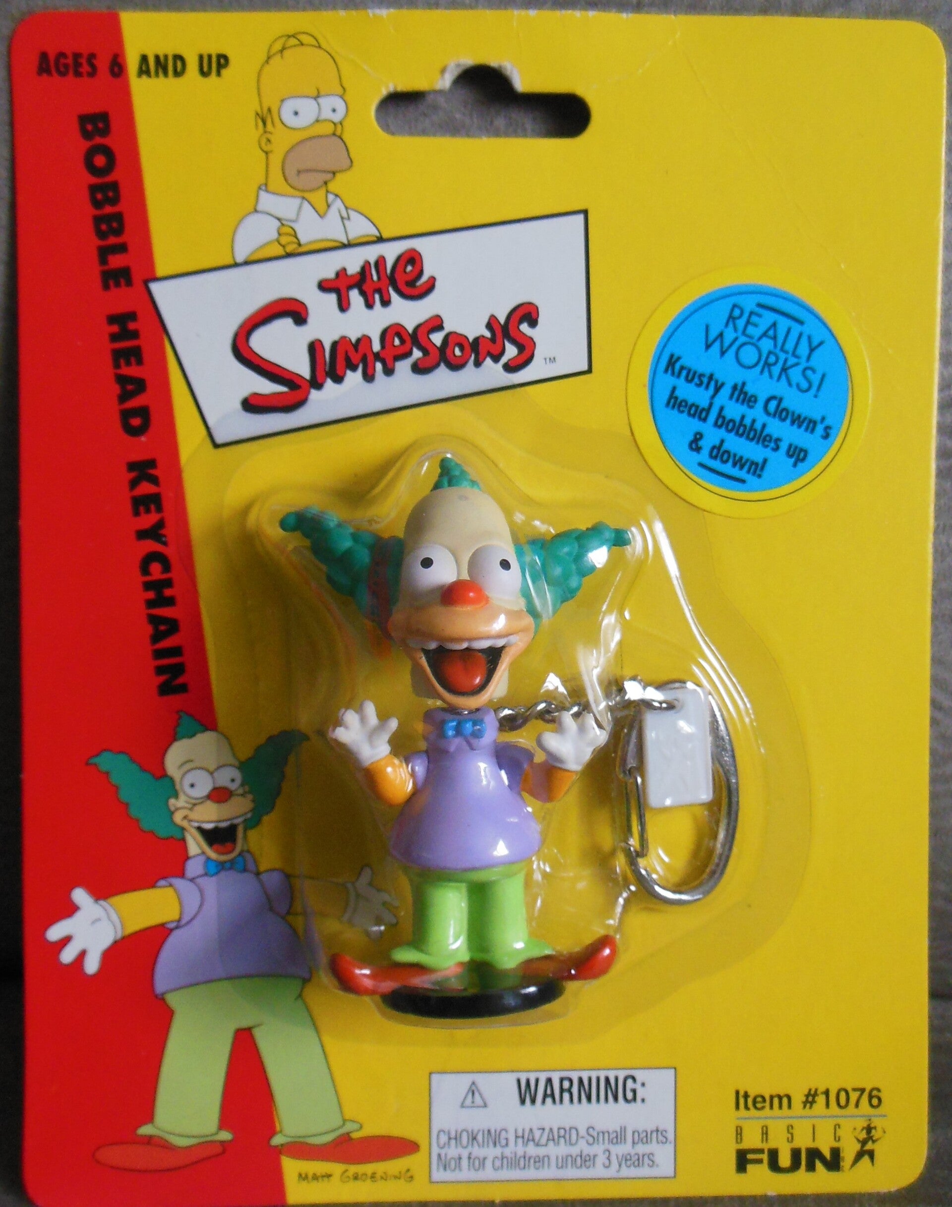 The Simpsons Krusty Bobble Head Keychain