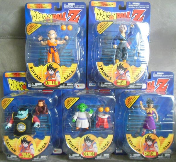 Dragon Ball Z Complete Set Of 5 Krillin, Future Trunks, King Kai & Bubbles, Dende and Chi Chi