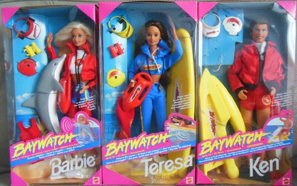 Baywatch Complete Set Of 3 Barbie Dolls Barbie Teresa Ken