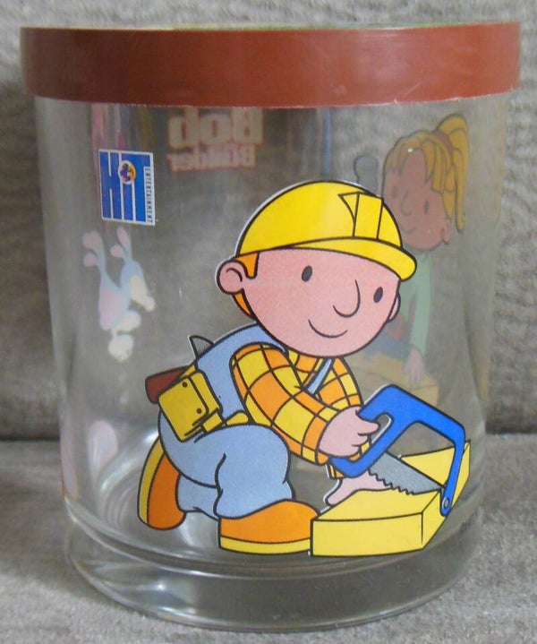 Bob The Builder & Wendy Carpentry & Sawing Drinking Glass