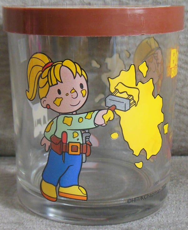 Bob The Builder & Wendy Painting Drinking Glass