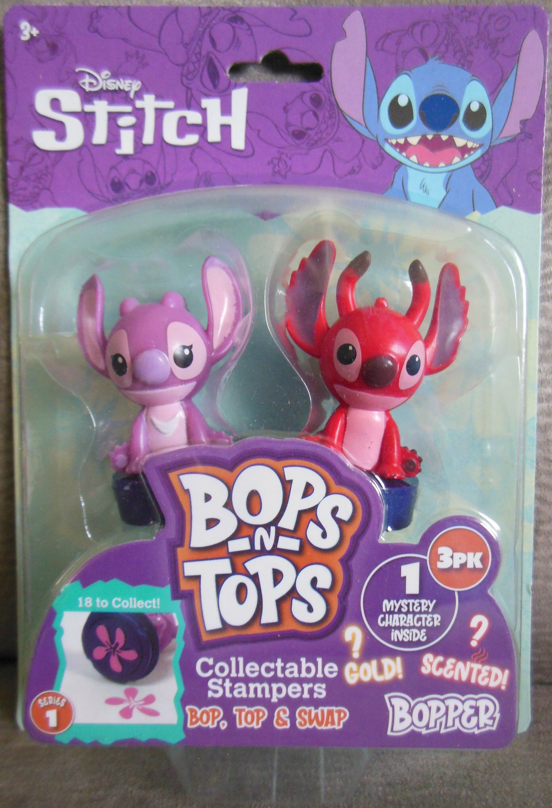 Lilo & Stitch Angel & Leroy Bops & Tops Collectable Stampers