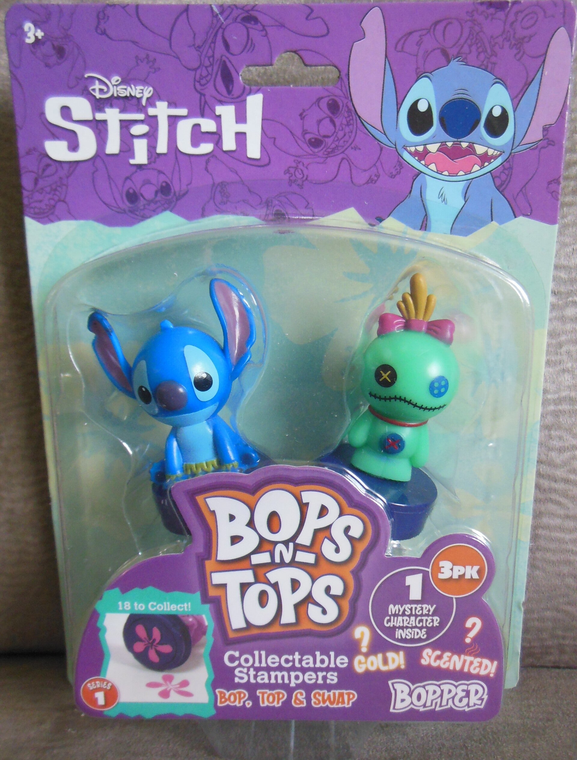 Lilo & Stitch & Scrump Bops & Tops Collectable Stampers