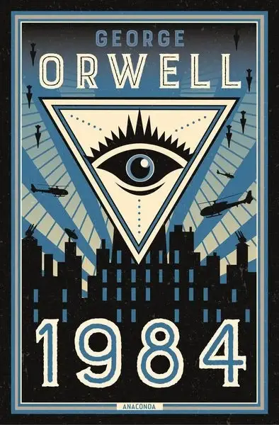 George Orwell – 1984 → Totalüberwachung, Propaganda und Manipulation durch Technologie.