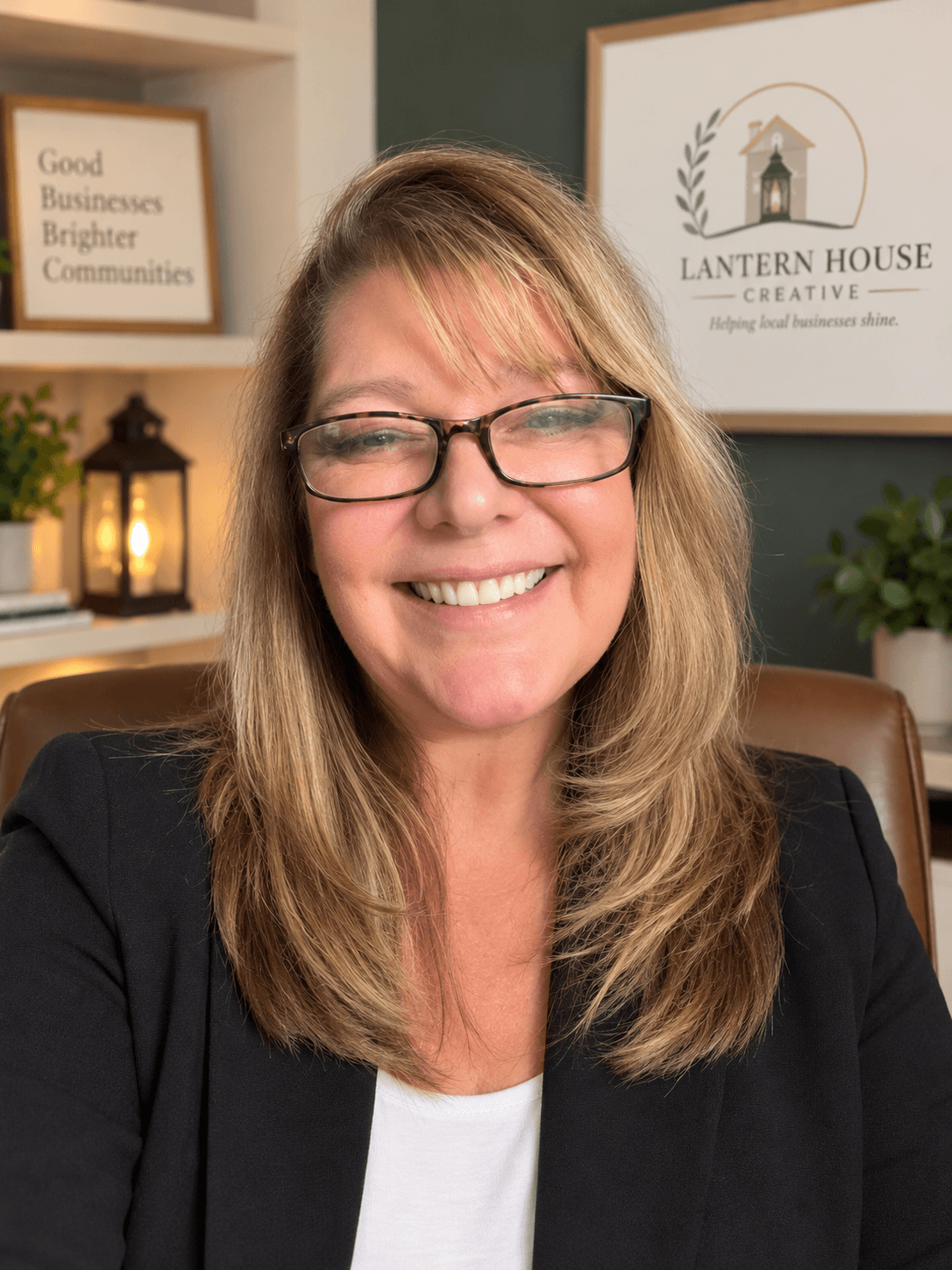 Cassie, founder of Lantern House Creative