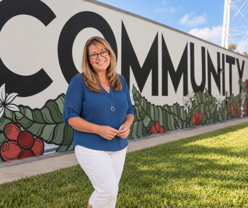 Cassie, founder of Lantern House Creative, in the Polk County community