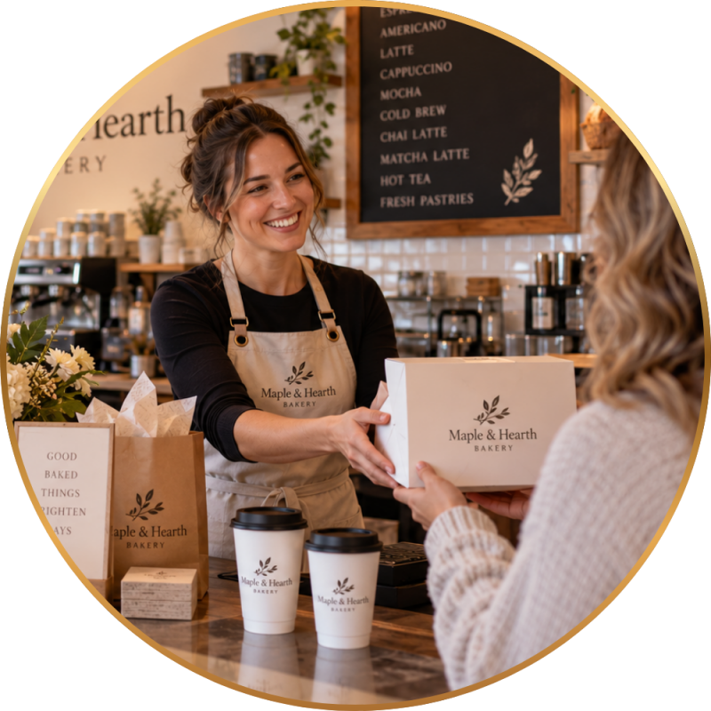 Small business owner developing brand strategy and messaging