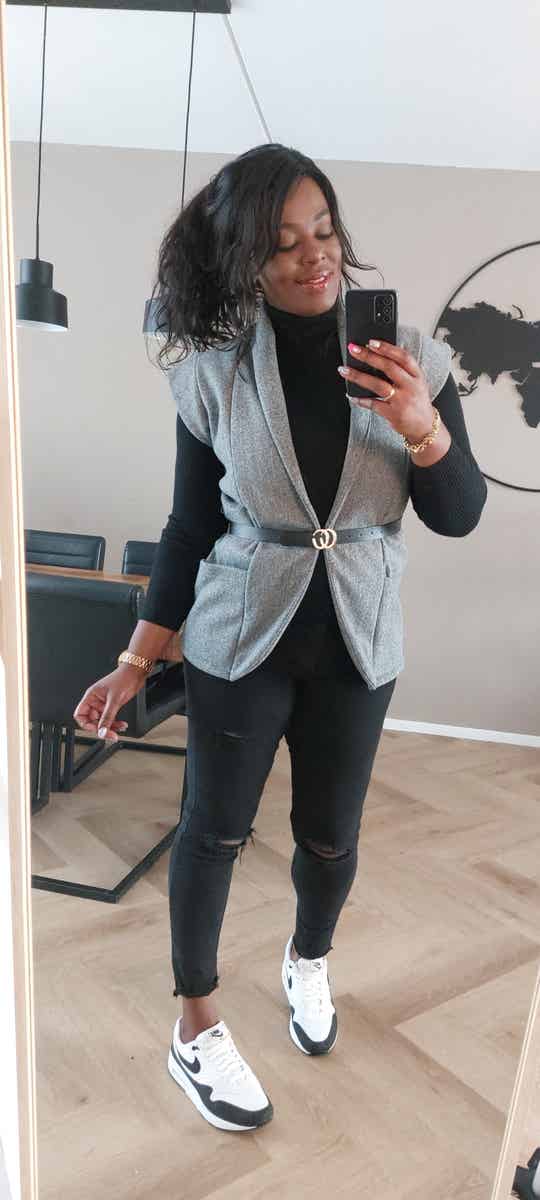 Gilet Emmy Grijs + riem