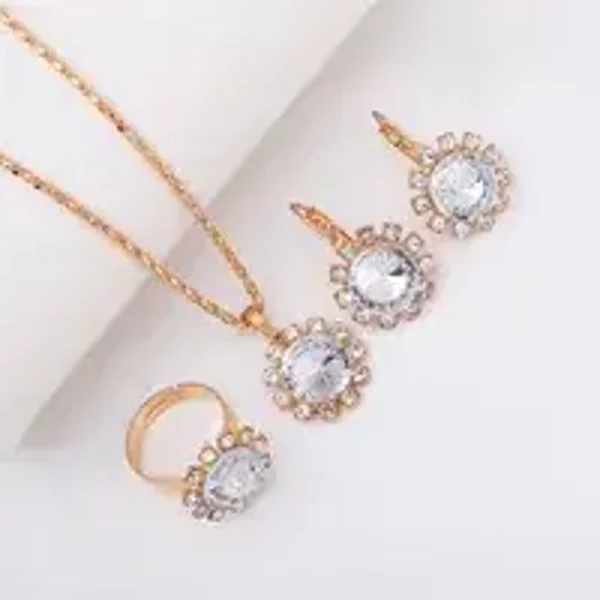 Parure rond avec strass