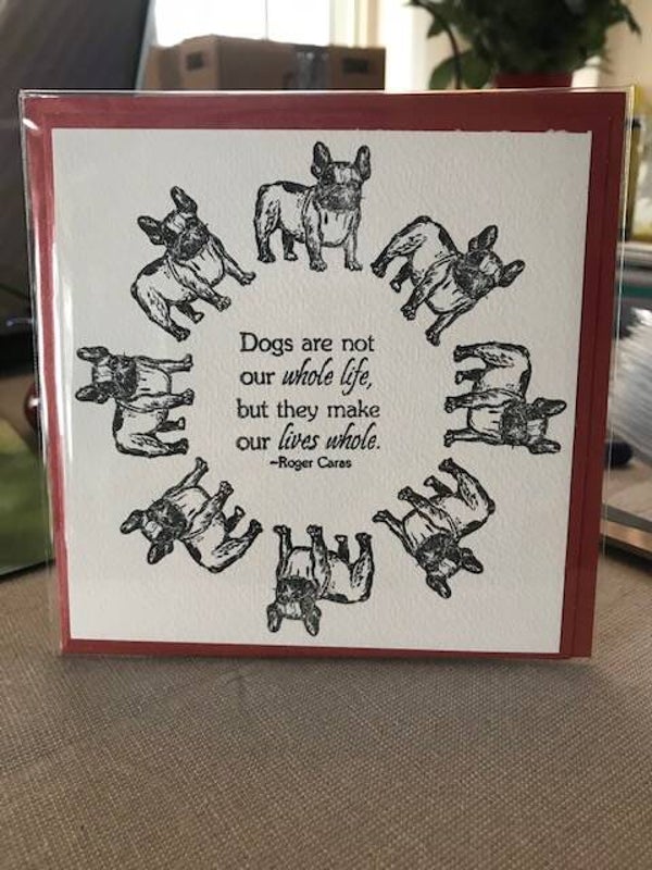 Wenskaartje franse bulldog