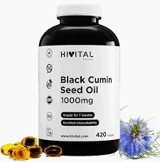 Aceite de Comino Negro 1000 mg | 420 Perlas de Aceite Natural