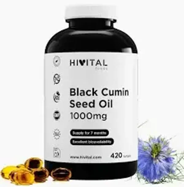 Aceite de Comino Negro 1000 mg | 420 Perlas de Aceite Natural