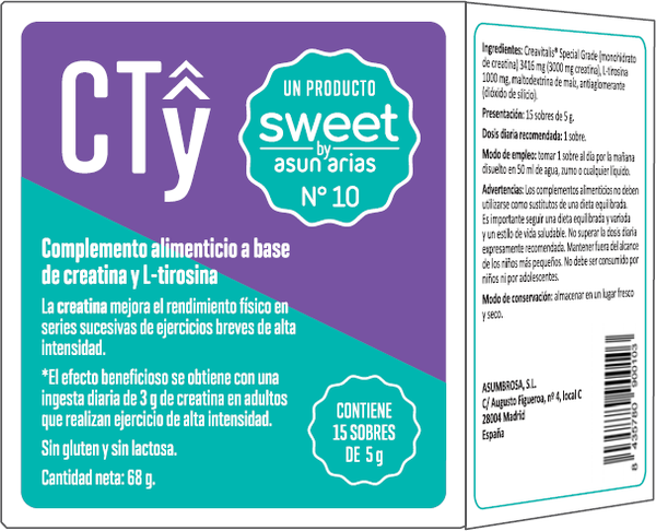CTy CREATINA + L-TIROSINA Nº10 (15 sobres)