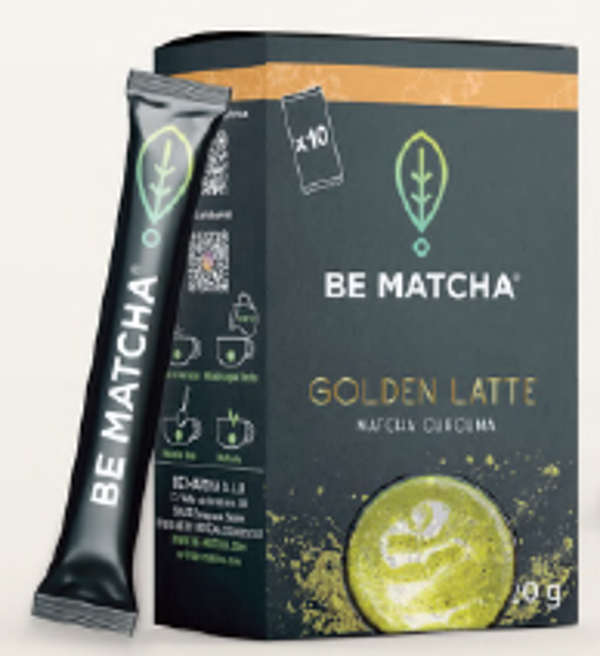 Be Matcha Golden Latte con Cúrcuma 20 Gramos x 10