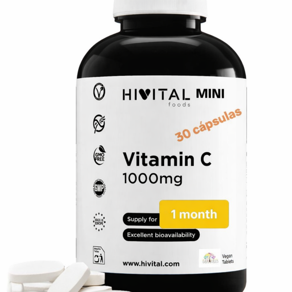 Vitamina C MINI 1000 mg | 30 comprimidos veganos
