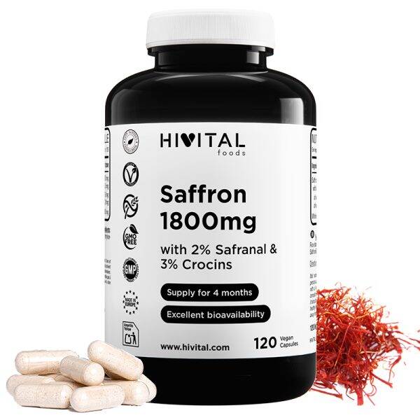 Azafrán 1800 mg | 120 cápsulas veganas