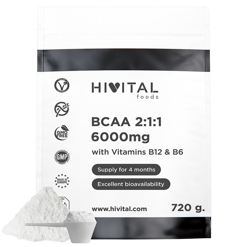 BCAA 2:1:1 6000 mg | 720 gramos de polvo vegano