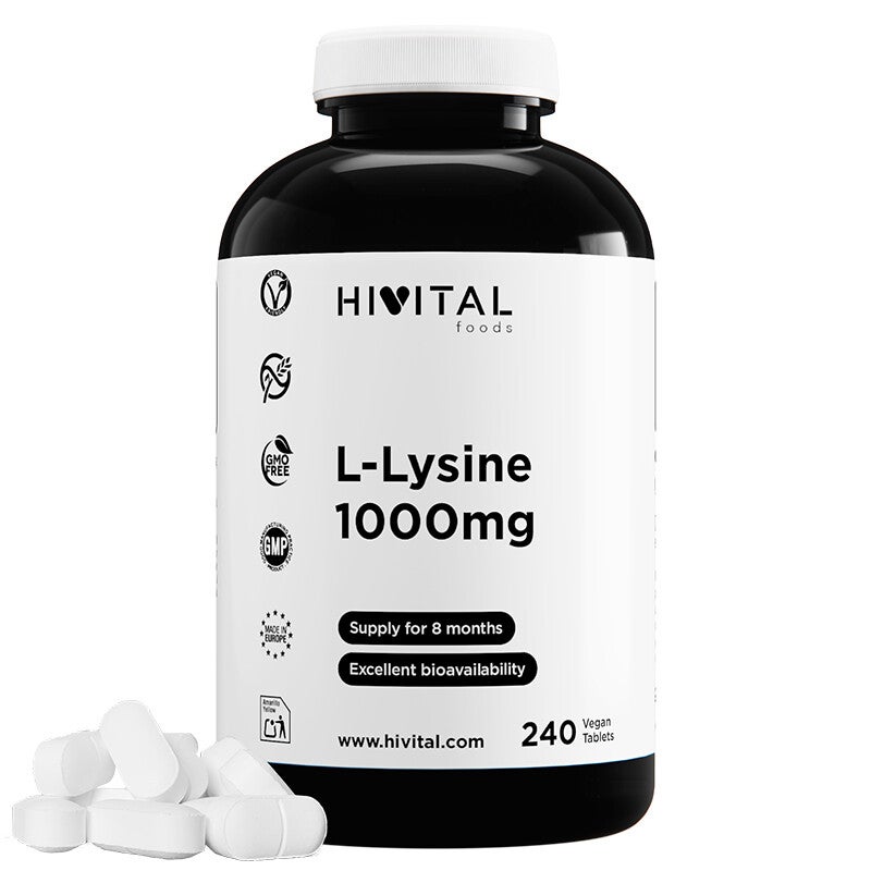 L-Lisina 1000 mg | 240 comprimidos veganos