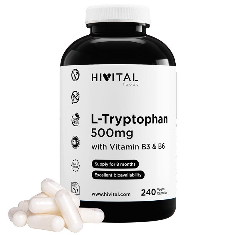 L-Triptófano 500 mg | 240 cápsulas veganas