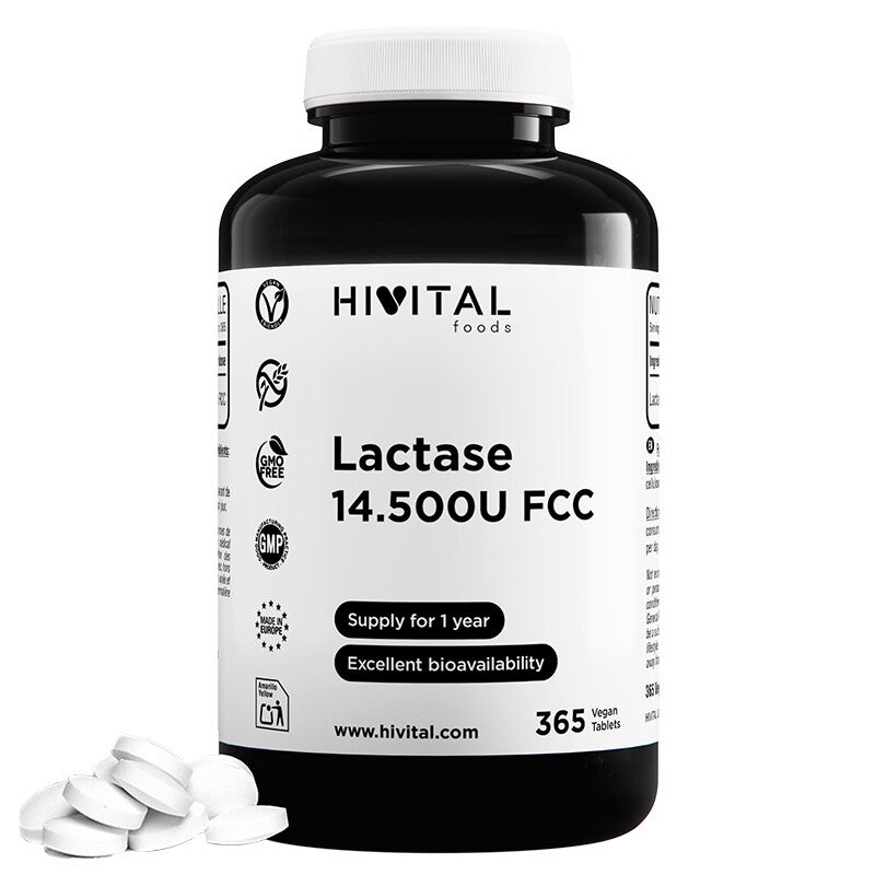 Lactasa 14500 U FCC | 365 comprimidos veganos