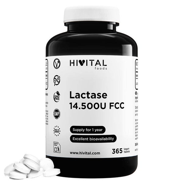 Lactasa 14500 U FCC | 365 comprimidos veganos