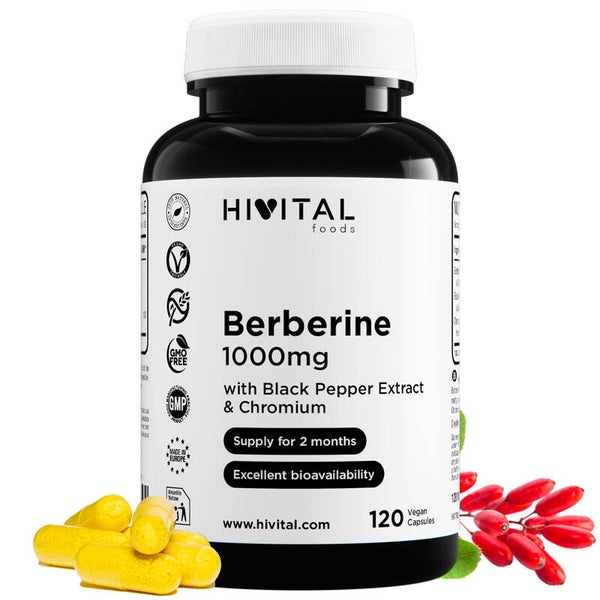 Berberina 1000 mg |120 cápsulas veganas