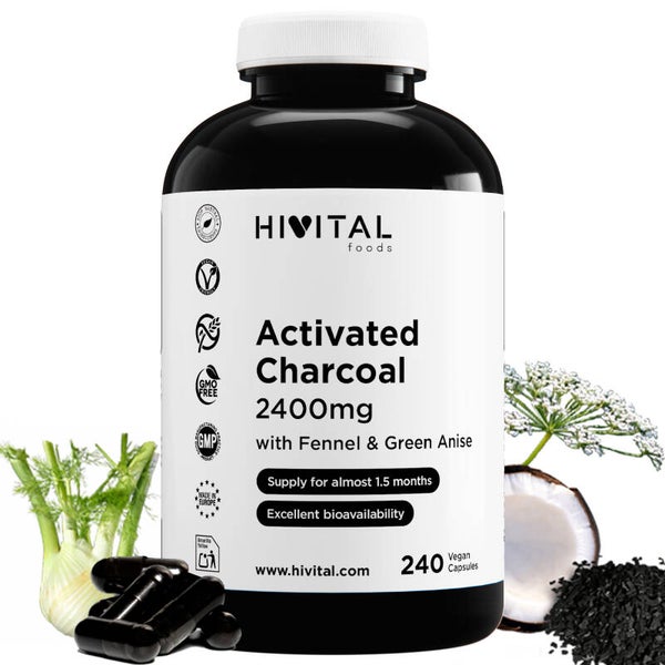 Carbon Activado 2400 mg | 240 cápsulas veganas