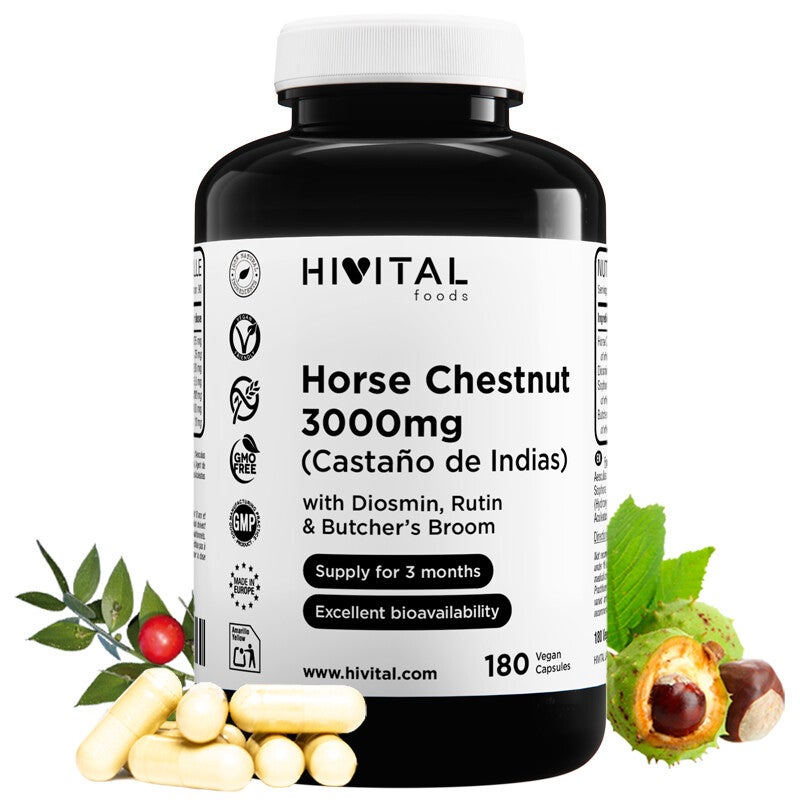 Castaño de Indias 3000 mg | 180 cápsulas veganas