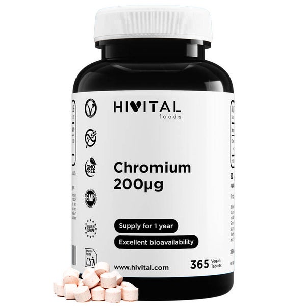 Cromo 200 mcg | 365 comprimidos veganos