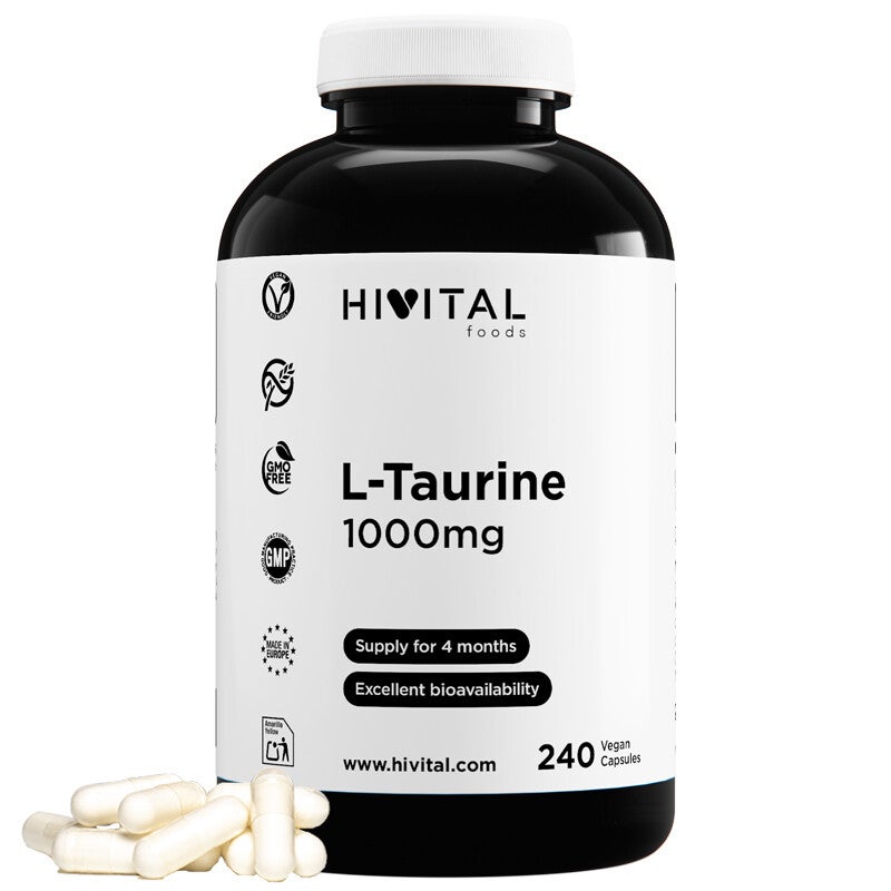 L-Taurina 1000 mg | 240 cápsulas veganas