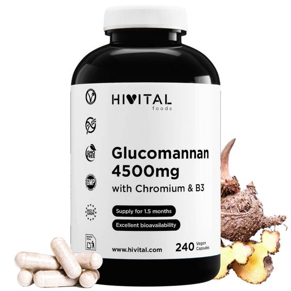 Glucomanano 4500 mg | 240 cápsulas veganas