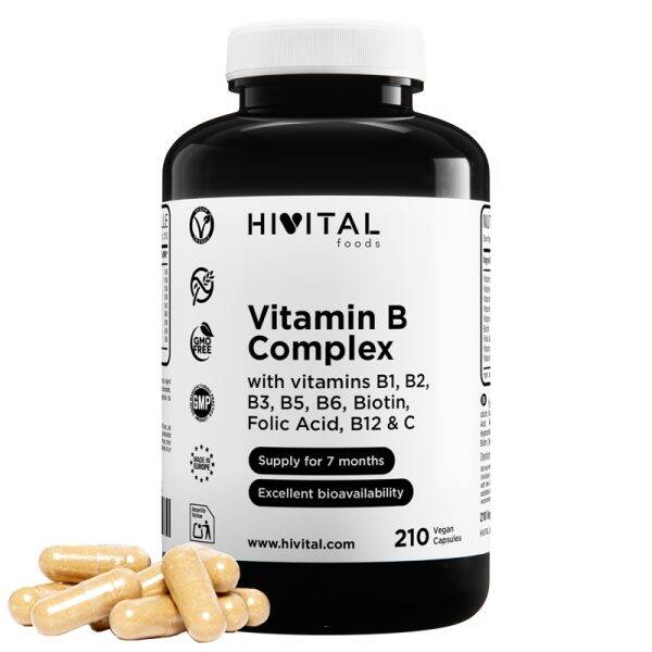 Vitamina B Complex | 210 cápsulas veganas